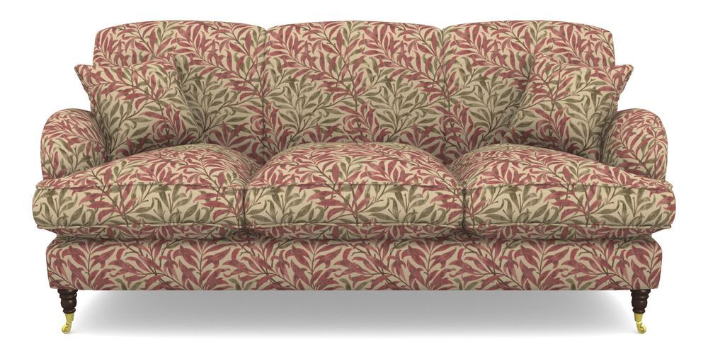 Product photograph of Kentwell 3 Seater 3 Hump Sofa In V A Drawn From Nature - Willow Bough Large - Red from Sofas and Stuff Limited