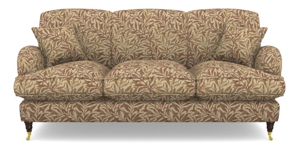 Product photograph of Kentwell 3 Seater 3 Hump Sofa In V A Drawn From Nature - Willow Bough Large - Terracotta from Sofas and Stuff Limited