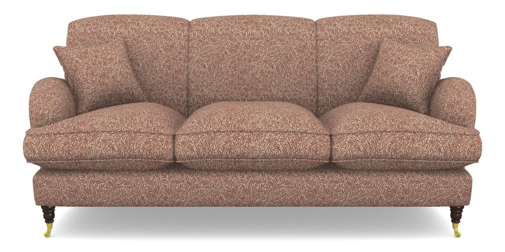 Product photograph of Kentwell 3 Seater 3 Hump Sofa In V A Drawn From Nature Collection - Willow - Red from Sofas and Stuff Limited