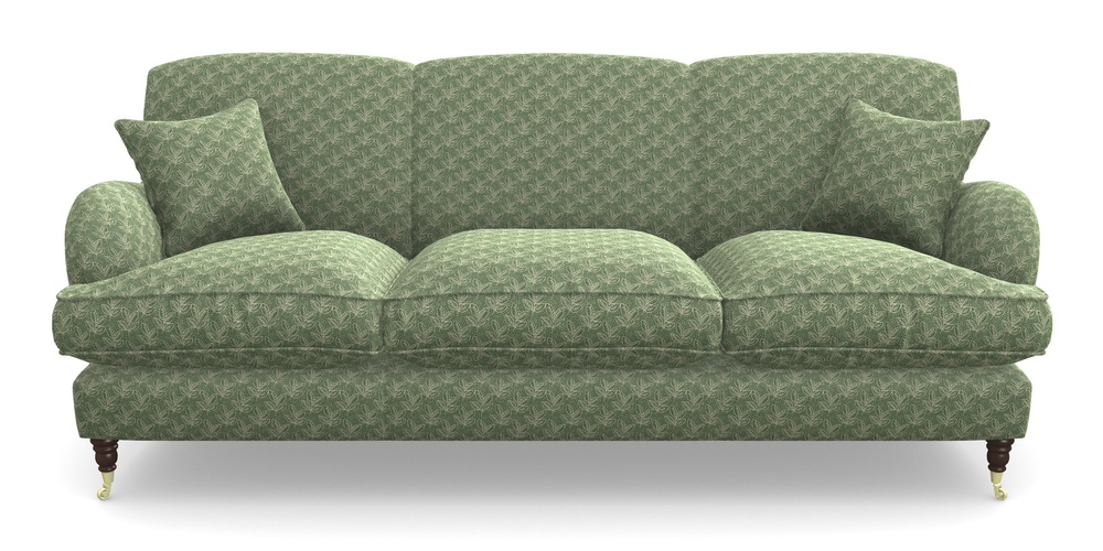 Product photograph of Kentwell 4 Seater 3 Hump Sofa In Cloth 21 - Decorative Leaf - Forest from Sofas and Stuff Limited