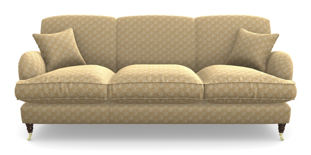 Product photograph of Kentwell 4 Seater 3 Hump Sofa In Cloth 21 - Decorative Leaf - Quince from Sofas and Stuff Limited