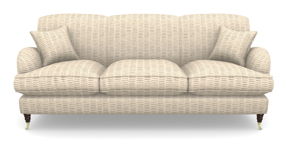 Product photograph of Kentwell 4 Seater 3 Hump Sofa In Cloth 18 - Daub - Lavender from Sofas and Stuff Limited