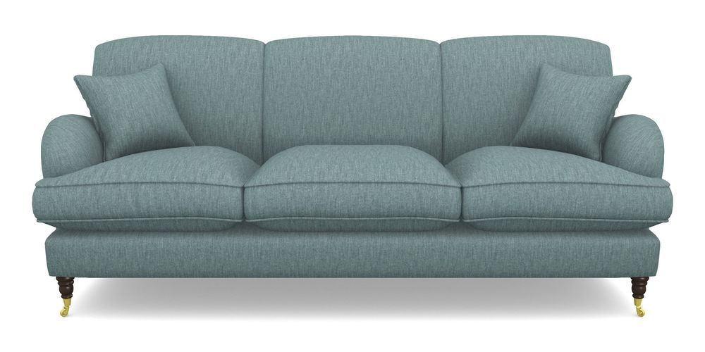 Product photograph of Kentwell 4 Seater 3 Hump Sofa In Clever Cotton Mix - Teal from Sofas and Stuff Limited