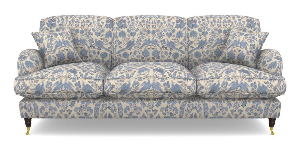 Product photograph of Kentwell 4 Seater 3 Hump Sofa In V A Brompton Collection - Coromandel - Morning Blue from Sofas and Stuff Limited