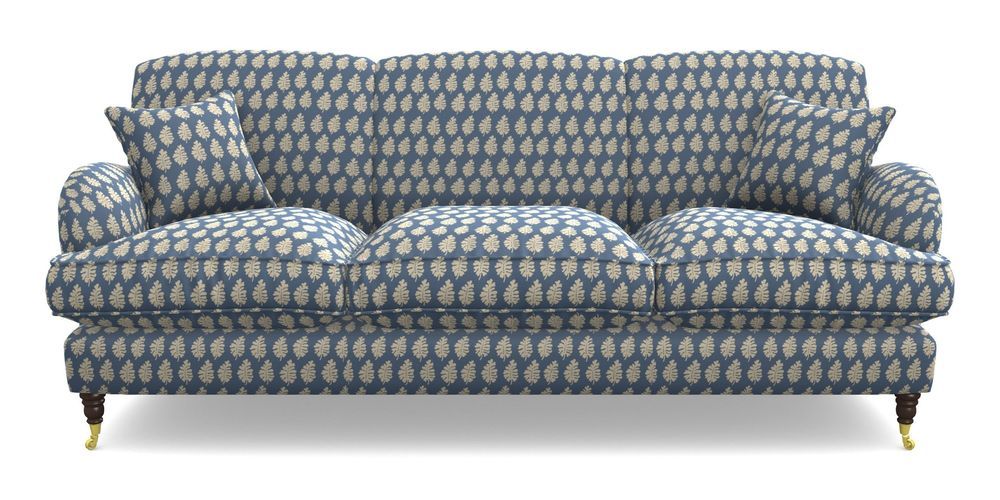 Product photograph of Kentwell 4 Seater 3 Hump Sofa In Cloth 21 - Oak Leaf - Bilberry from Sofas and Stuff Limited