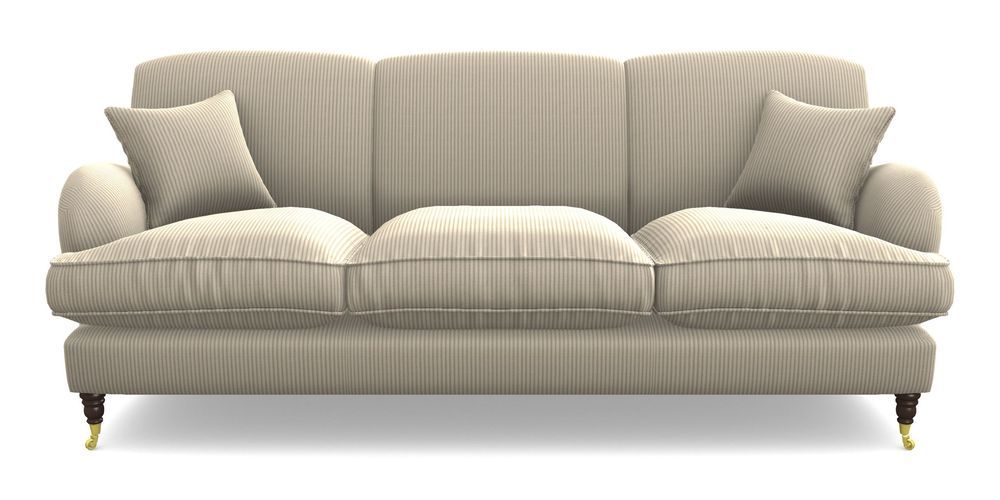 Product photograph of Kentwell 4 Seater 3 Hump Sofa In Cloth 21 - Simple Stripe - Beech from Sofas and Stuff Limited