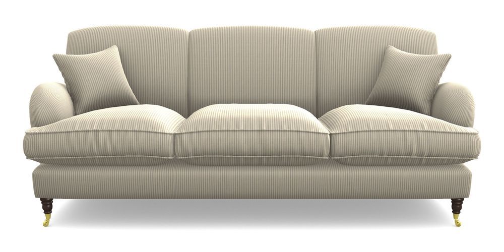 Product photograph of Kentwell 4 Seater 3 Hump Sofa In Cloth 21 - Simple Stripe - Magnesium from Sofas and Stuff Limited