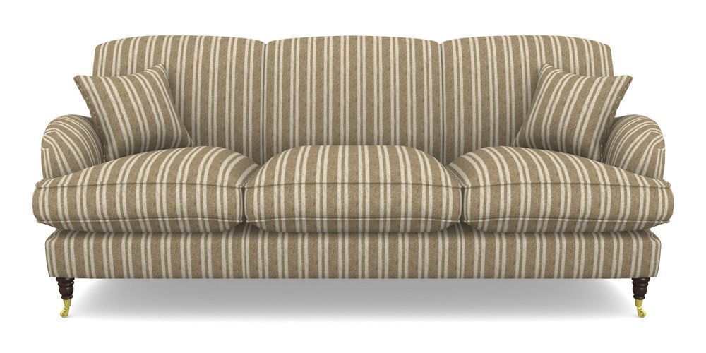 Product photograph of Kentwell 4 Seater 3 Hump Sofa In Cloth 22 - Barcode - Fallen Leaf from Sofas and Stuff Limited