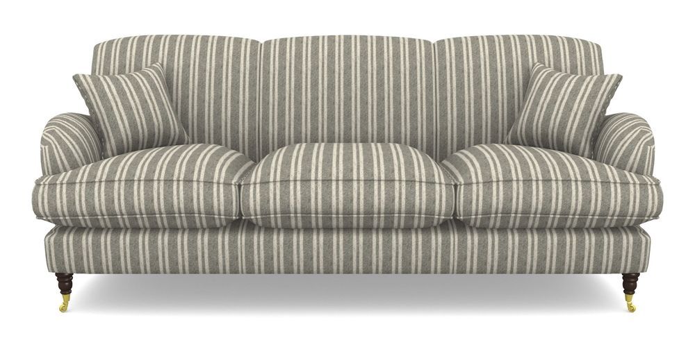 Product photograph of Kentwell 4 Seater 3 Hump Sofa In Cloth 22 - Barcode - Seal from Sofas and Stuff Limited