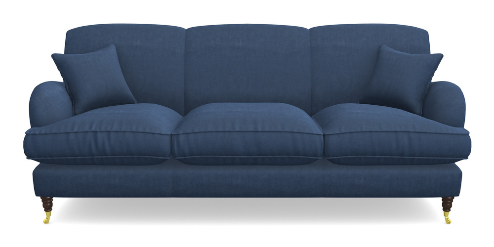 Product photograph of Kentwell 4 Seater 3 Hump Sofa In Clever Tough And Eco Velvet - Agean from Sofas and Stuff Limited