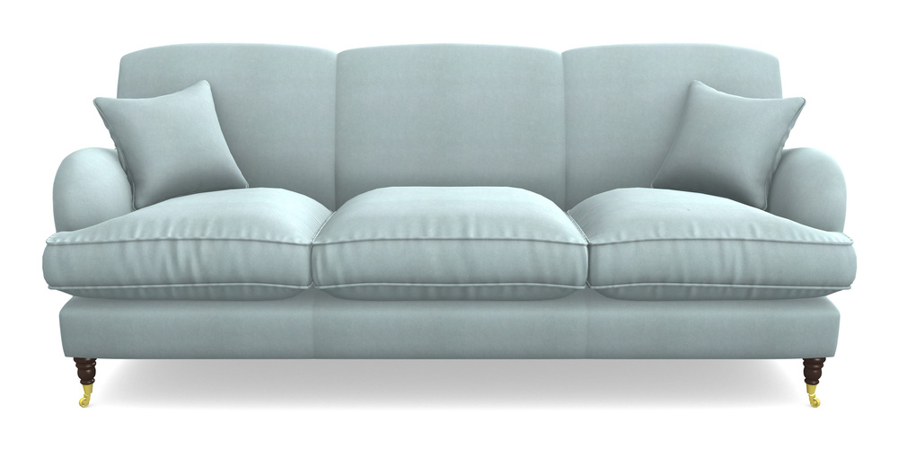 Product photograph of Kentwell 4 Seater 3 Hump Sofa In Clever Tough And Eco Velvet - Mineral from Sofas and Stuff Limited