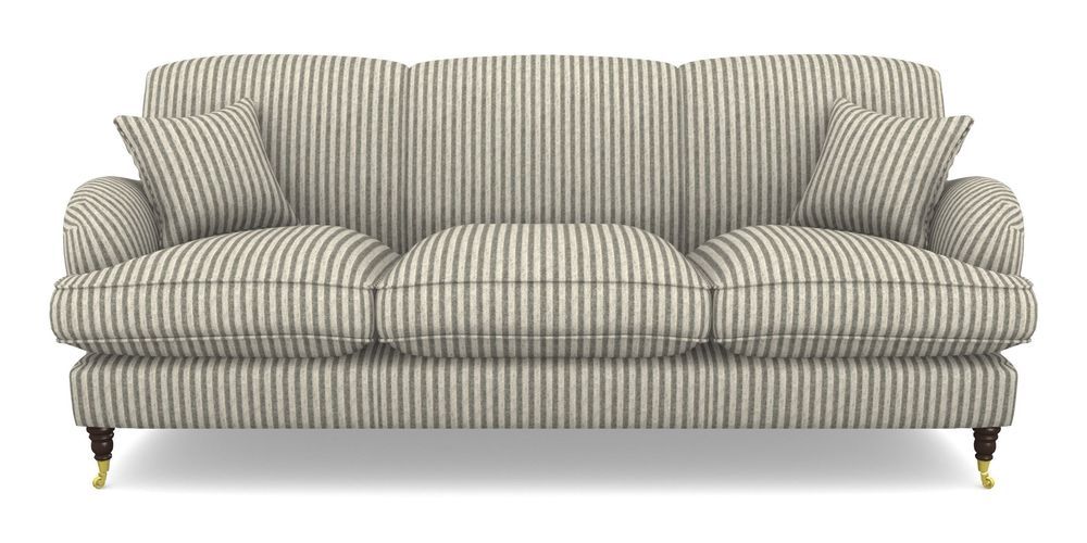 Product photograph of Kentwell 4 Seater 3 Hump Sofa In Cloth 22 - Pinstripe - Seal from Sofas and Stuff Limited