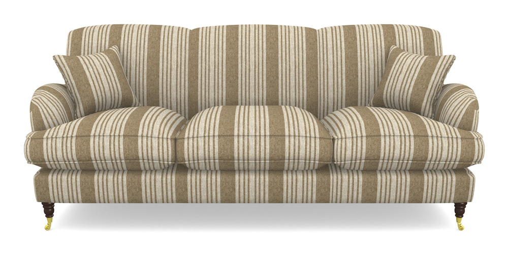 Product photograph of Kentwell 4 Seater 3 Hump Sofa In Cloth 22 - Bayadere - Fallen Leaf from Sofas and Stuff Limited