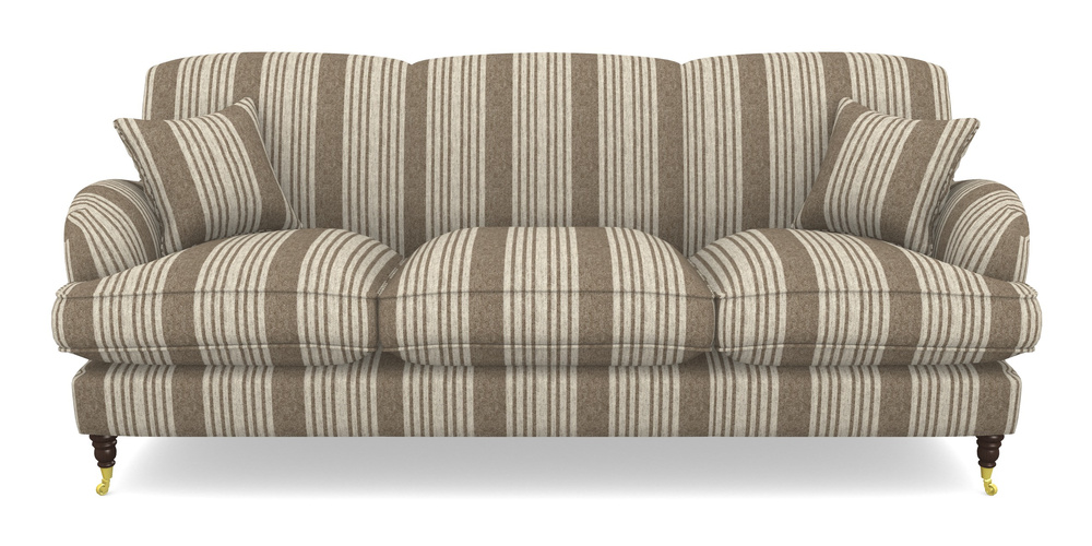 Product photograph of Kentwell 4 Seater 3 Hump Sofa In Cloth 22 - Bayadere - Peat from Sofas and Stuff Limited