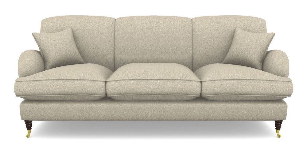 Product photograph of Kentwell 4 Seater 3 Hump Sofa In Cloth 20 - Design 6 - Natural Linen from Sofas and Stuff Limited