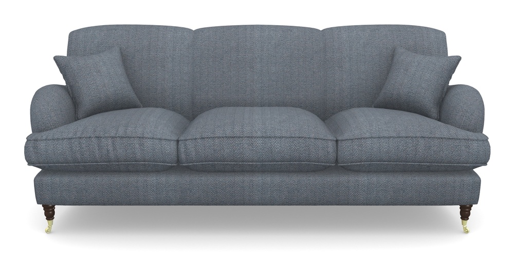 Product photograph of Kentwell 4 Seater 3 Hump Sofa In Dundee Herringbone - Denim from Sofas and Stuff Limited