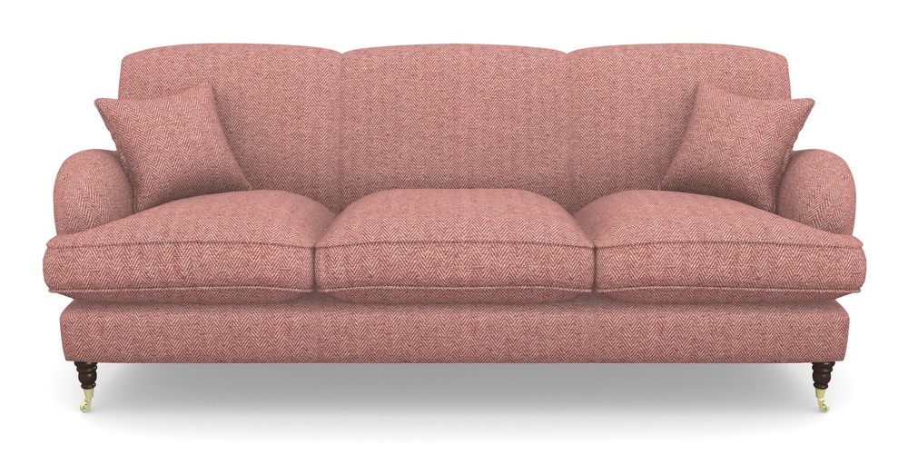 Product photograph of Kentwell 4 Seater 3 Hump Sofa In Dundee Herringbone - Rose from Sofas and Stuff Limited