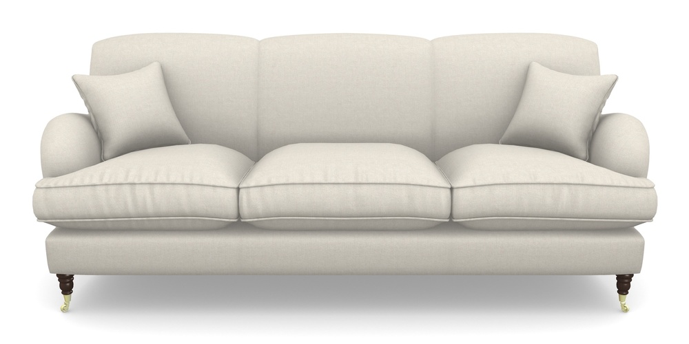 Product photograph of Kentwell 4 Seater 3 Hump Sofa In Easy Clean Plain - Chalk from Sofas and Stuff Limited