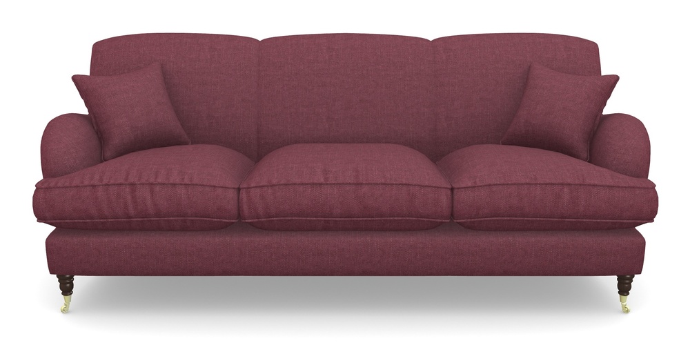 Product photograph of Kentwell 4 Seater 3 Hump Sofa In Easy Clean Plain - Chianti from Sofas and Stuff Limited