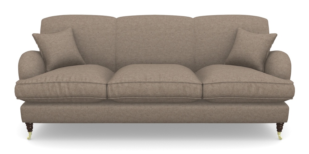 Product photograph of Kentwell 4 Seater 3 Hump Sofa In Easy Clean Plain - Camel from Sofas and Stuff Limited