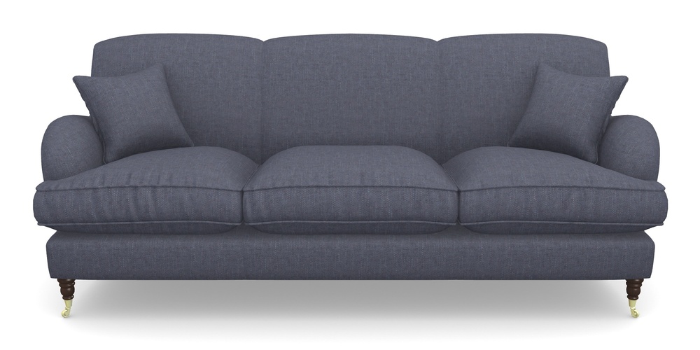 Product photograph of Kentwell 4 Seater 3 Hump Sofa In Easy Clean Plain - Navy from Sofas and Stuff Limited