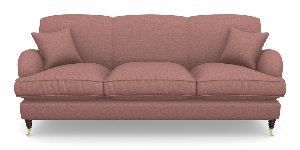 Product photograph of Kentwell 4 Seater 3 Hump Sofa In Easy Clean Plain - Rosewood from Sofas and Stuff Limited
