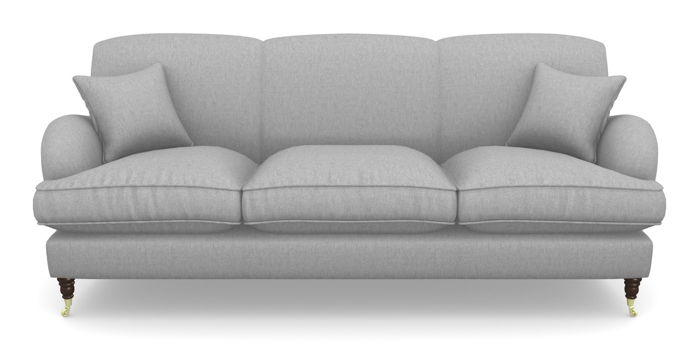 Product photograph of Kentwell 4 Seater 3 Hump Sofa In Easy Clean Plain - Silver from Sofas and Stuff Limited