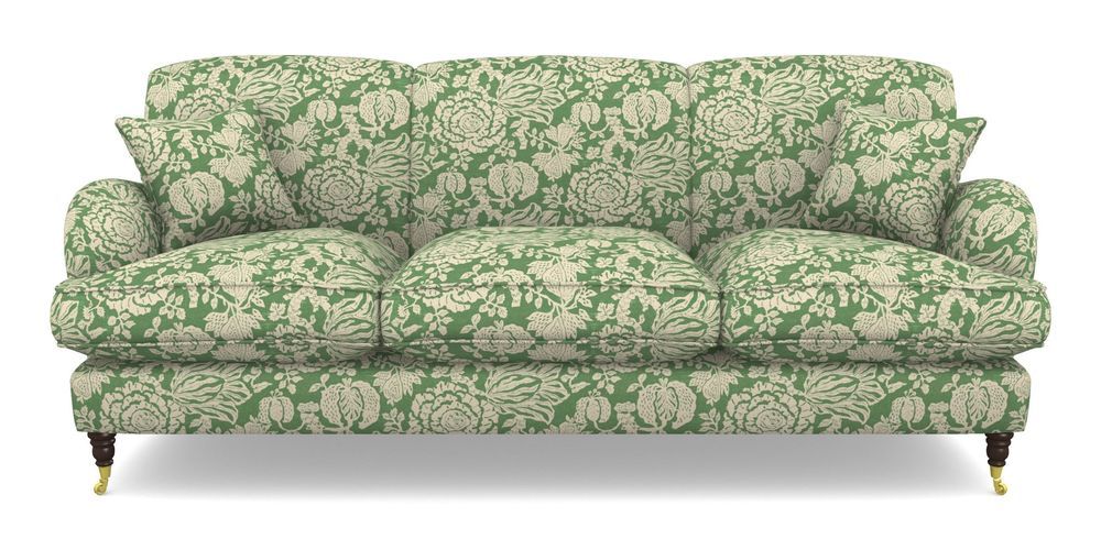 Product photograph of Kentwell 4 Seater 3 Hump Sofa In V A Brompton Collection - Flowering Kale - Basil from Sofas and Stuff Limited