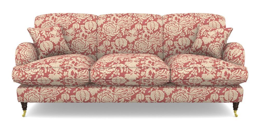 Product photograph of Kentwell 4 Seater 3 Hump Sofa In V A Brompton Collection - Flowering Kale - Chilli from Sofas and Stuff Limited