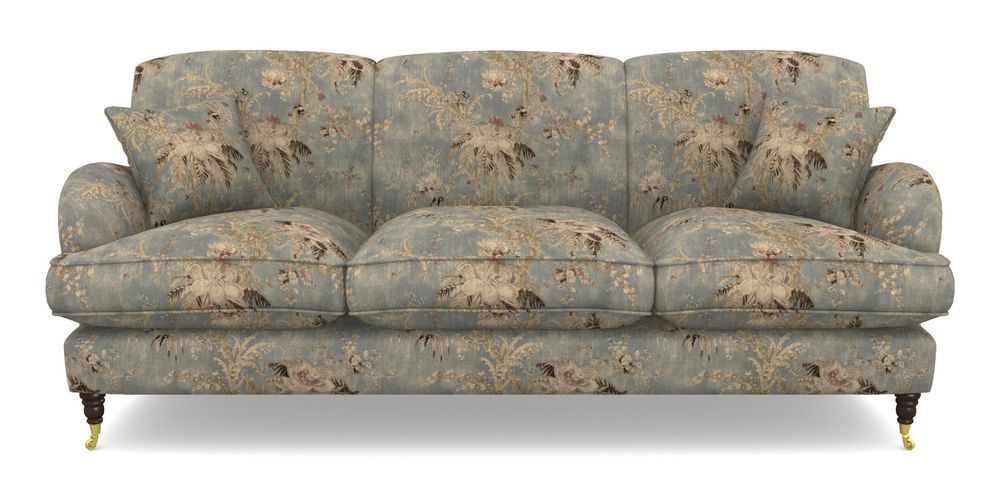 Product photograph of Kentwell 4 Seater 3 Hump Sofa In Floral Linen - Zefferino Danish Girl from Sofas and Stuff Limited