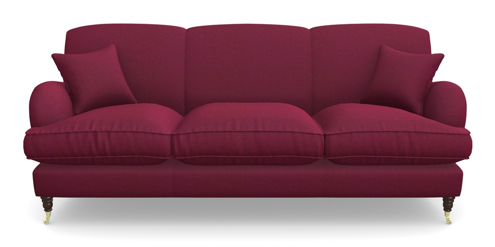 Product photograph of Kentwell 4 Seater 3 Hump Sofa In House Velvet - Claret from Sofas and Stuff Limited
