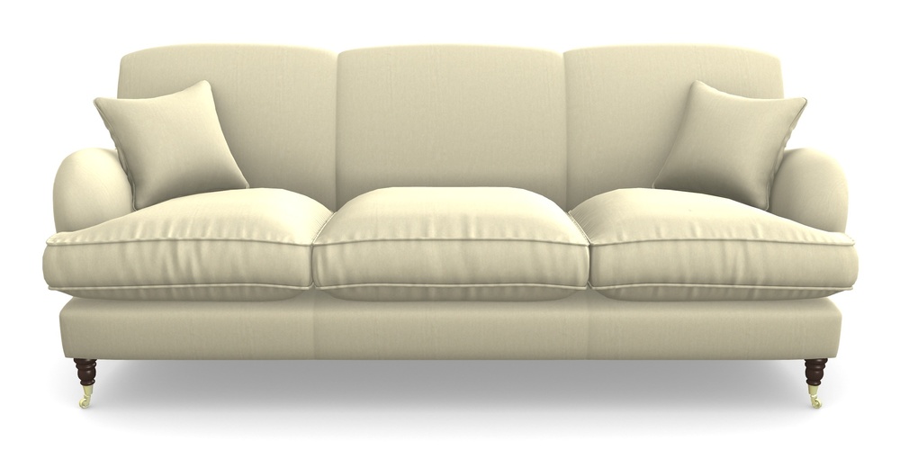 Product photograph of Kentwell 4 Seater 3 Hump Sofa In House Velvet - Latte from Sofas and Stuff Limited