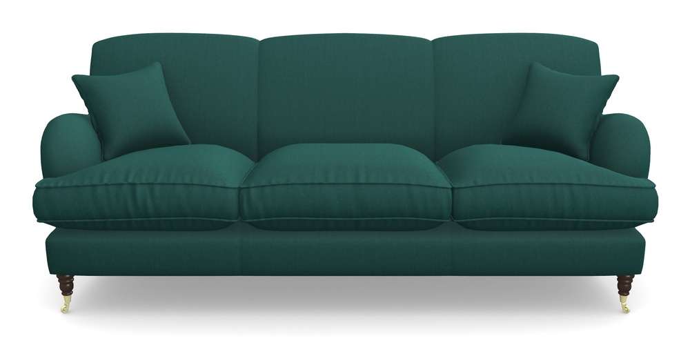 Product photograph of Kentwell 4 Seater 3 Hump Sofa In House Velvet - Peacock from Sofas and Stuff Limited