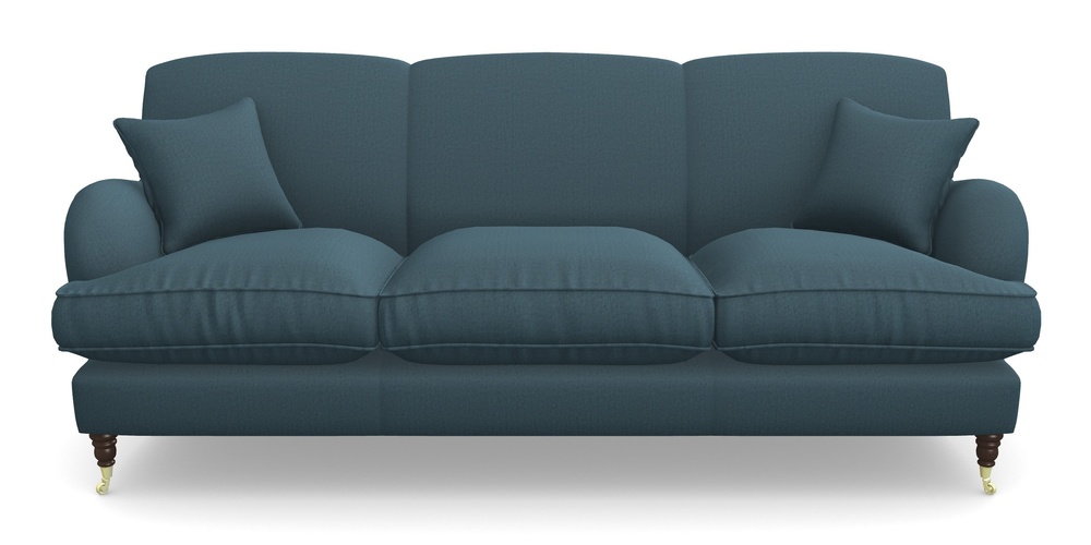 Product photograph of Kentwell 4 Seater 3 Hump Sofa In House Velvet - Petrol from Sofas and Stuff Limited