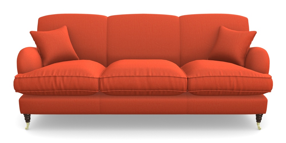 Product photograph of Kentwell 4 Seater 3 Hump Sofa In House Velvet - Terracotta from Sofas and Stuff Limited