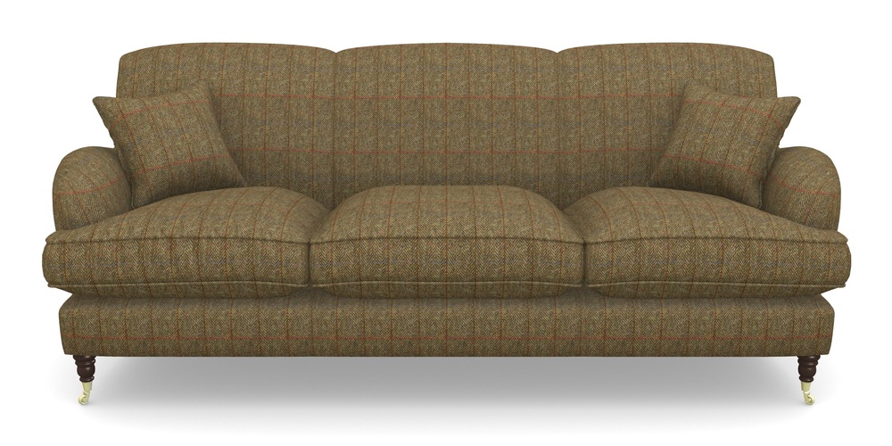 Product photograph of Kentwell 4 Seater 3 Hump Sofa In Harris Tweed House - Harris Tweed House Green from Sofas and Stuff Limited
