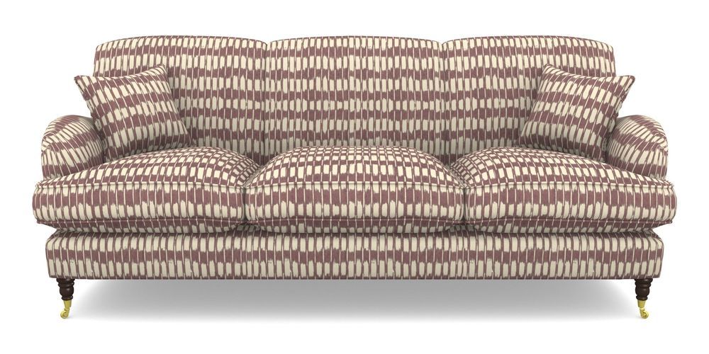 Product photograph of Kentwell 4 Seater 3 Hump Sofa In V A Brompton Collection - Ikat - Cacao from Sofas and Stuff Limited