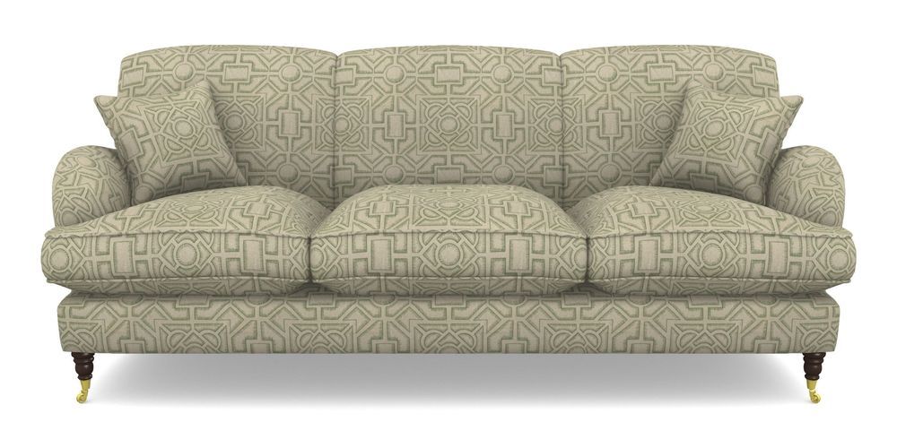 Product photograph of Kentwell 4 Seater 3 Hump Sofa In Rhs Collection - Large Knot Garden Linen - Green from Sofas and Stuff Limited