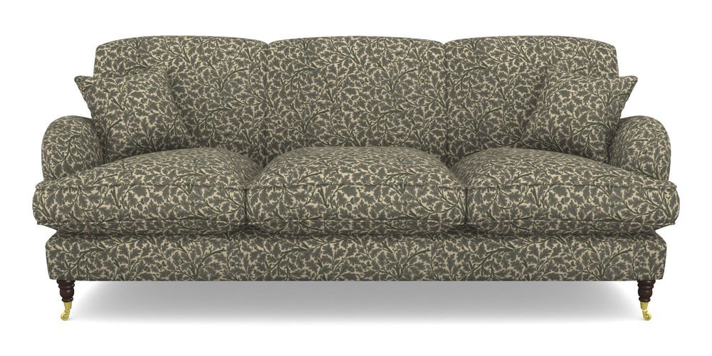 Product photograph of Kentwell 4 Seater 3 Hump Sofa In V A Drawn From Nature Collection - Oak Tree - Dark Green from Sofas and Stuff Limited