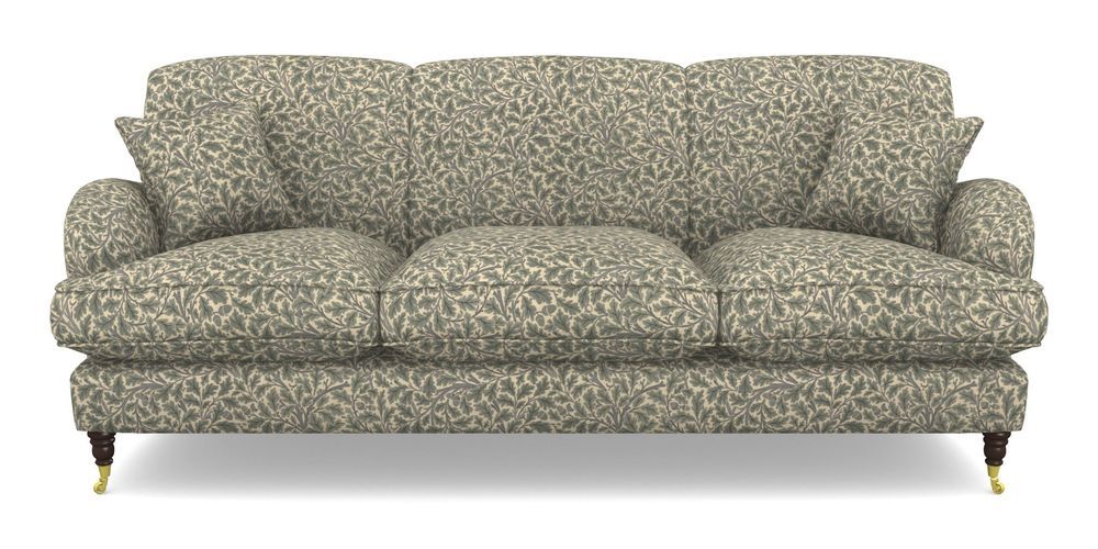 Product photograph of Kentwell 4 Seater 3 Hump Sofa In V A Drawn From Nature Collection - Oak Tree - Duck Egg from Sofas and Stuff Limited