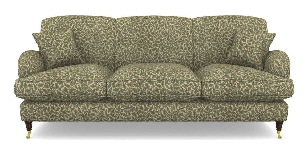 Product photograph of Kentwell 4 Seater 3 Hump Sofa In V A Drawn From Nature Collection - Oak Tree - Light Green from Sofas and Stuff Limited