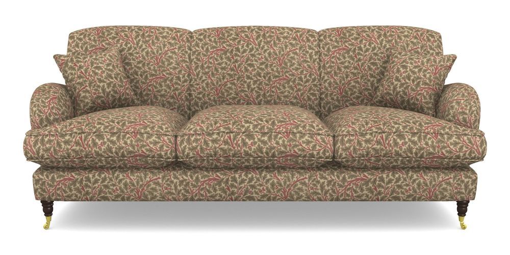 Product photograph of Kentwell 4 Seater 3 Hump Sofa In V A Drawn From Nature Collection - Oak Tree - Red from Sofas and Stuff Limited