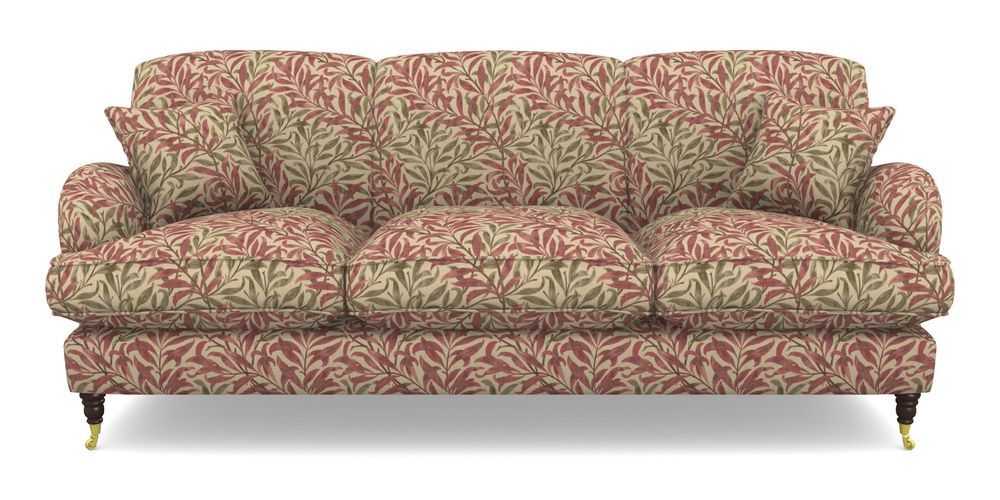 Product photograph of Kentwell 4 Seater 3 Hump Sofa In V A Drawn From Nature - Willow Bough Large - Red from Sofas and Stuff Limited