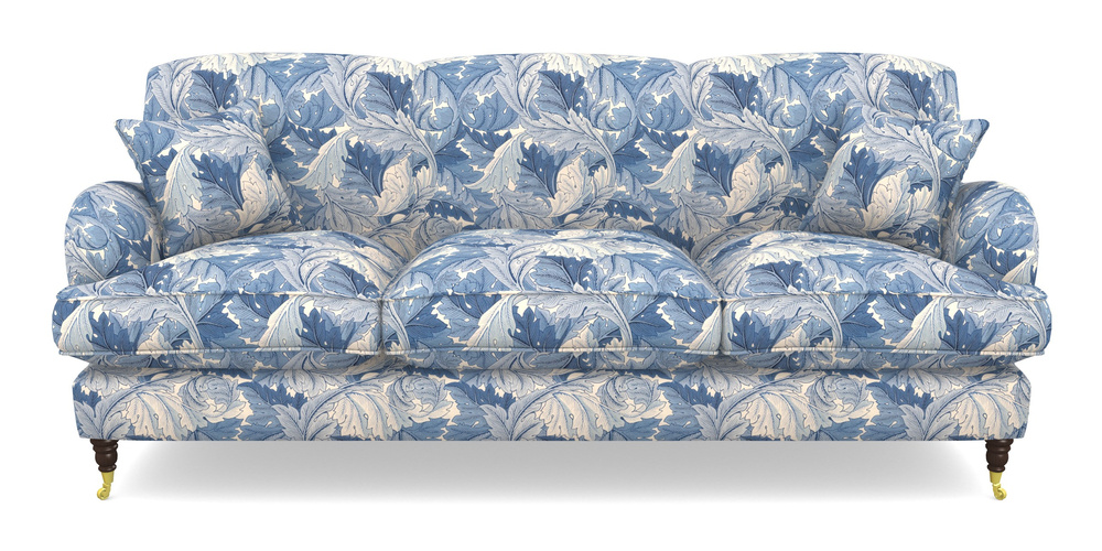 Product photograph of Kentwell 4 Seater 3 Hump Sofa In William Morris Collection - Acanthus - Woad from Sofas and Stuff Limited