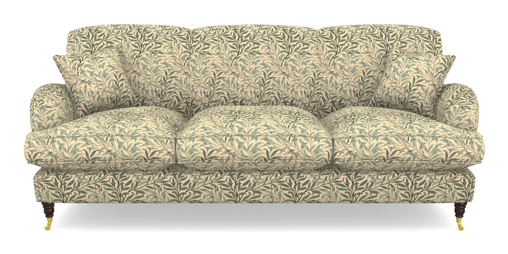 Product photograph of Kentwell 4 Seater 3 Hump Sofa In William Morris Collection - Willow Boughs - Cream Pale Green from Sofas and Stuff Limited