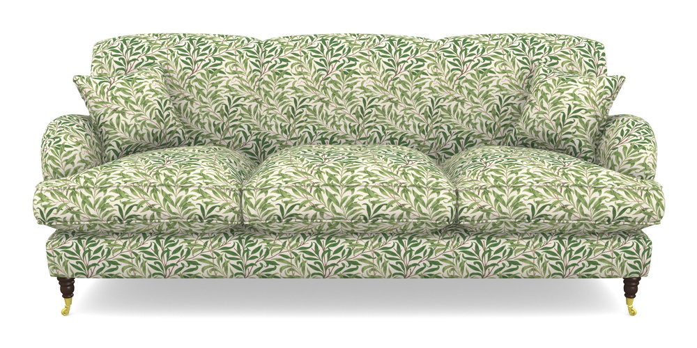 Product photograph of Kentwell 4 Seater 3 Hump Sofa In William Morris Collection - Willow Boughs - Leaf Green from Sofas and Stuff Limited