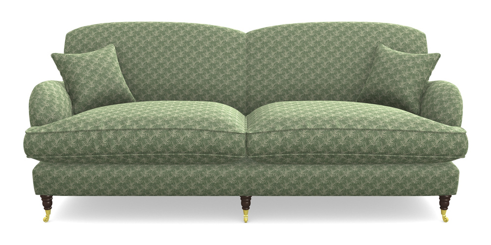 Product photograph of Kentwell 4 Seater 2 Hump Split Sofa In Cloth 21 - Decorative Leaf - Forest from Sofas and Stuff Limited