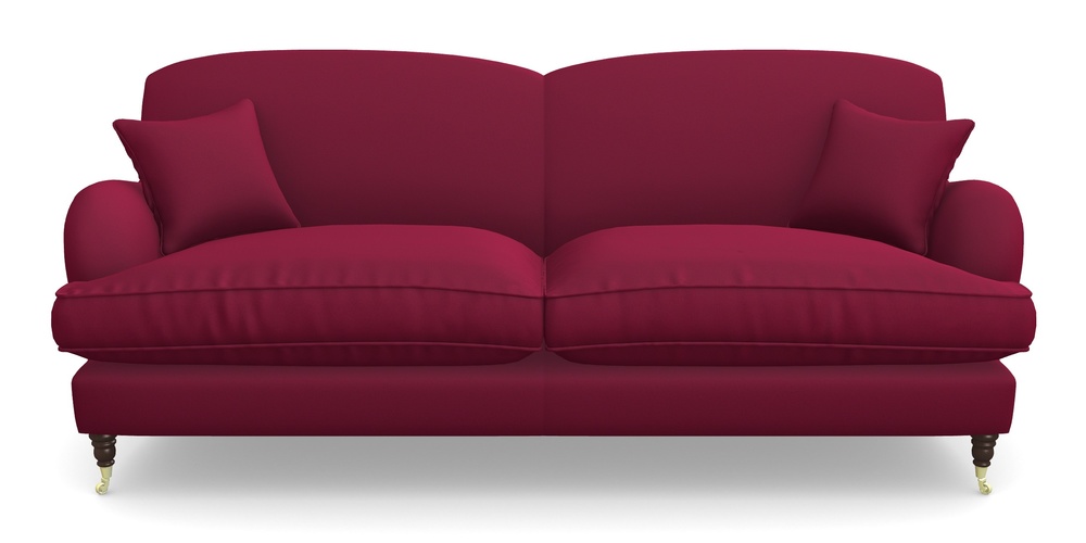 Product photograph of Kentwell 4 Seater 2 Hump Split Sofa In Clever Glossy Velvet - Chianti from Sofas and Stuff Limited