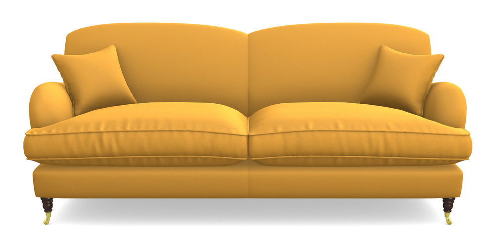 Product photograph of Kentwell 4 Seater 2 Hump Split Sofa In Clever Glossy Velvet - Fools Gold from Sofas and Stuff Limited