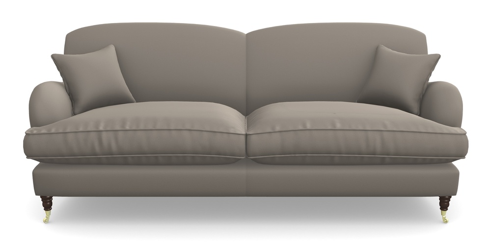 Product photograph of Kentwell 4 Seater 2 Hump Split Sofa In Clever Glossy Velvet - Mole from Sofas and Stuff Limited